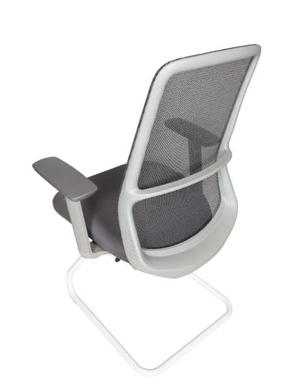 Кресло офисное Норден / Некст CF грэй / Next CF grey / серая сетка/серая ткань