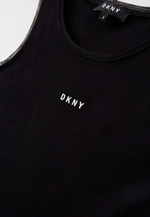 Майка DKNY Черный/Отделка: сетка/Термопринт: белый логотип (Девочка)