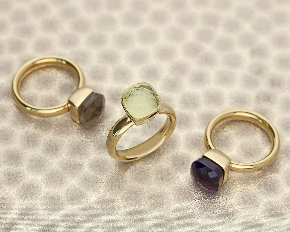 Кольцо Qudo FIRENZE 19 (G) Smoked Topaz 107001/40-5108 19 размер 19