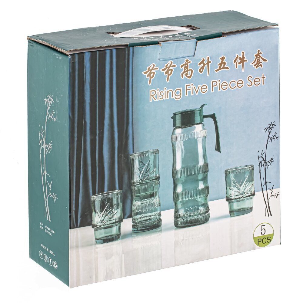 GAEM Набор из кувшина 1000 мл и 4-х стаканов 250 мл, L26 W8 H24 см