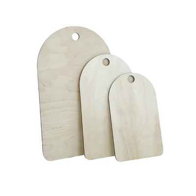 Набор досок фанерных 3шт. 6 мм, овал., 22,5х13,5х0,5 см.27х15,5х0,5 см. 33,5х20х0,5 см