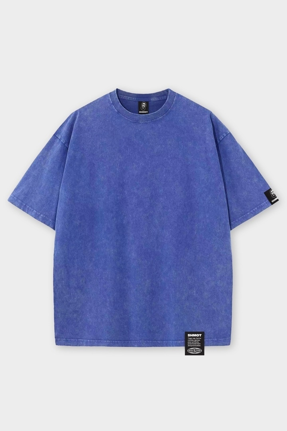 Футболка SHMOT BLANK, GARMENT DYE, Синий