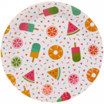 Тарелка бумажная 18 см в наборе 10 шт «Летние сладости»