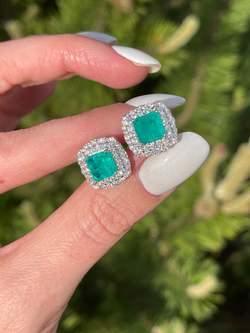 Серьги-гвоздики Ermolov параиба большие