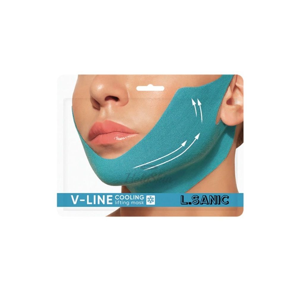 Маска-бандаж для коррекции овала лица с охлаждающим эффектом L.Sanic V-line Cooling Lifting Face Mask