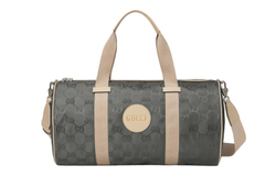 GUCCI Off The Grid Nylon With Leather Cylinder Bag, Handbag, Shoulder Bag, Crossbody Bag, Travel Bag Unisex