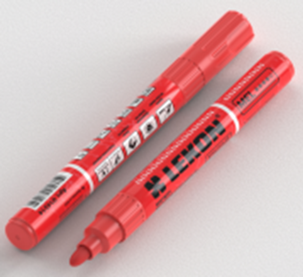 Маркер стираемый меловой LEKON MEL для временной разметки цвет: красный 8/96/768