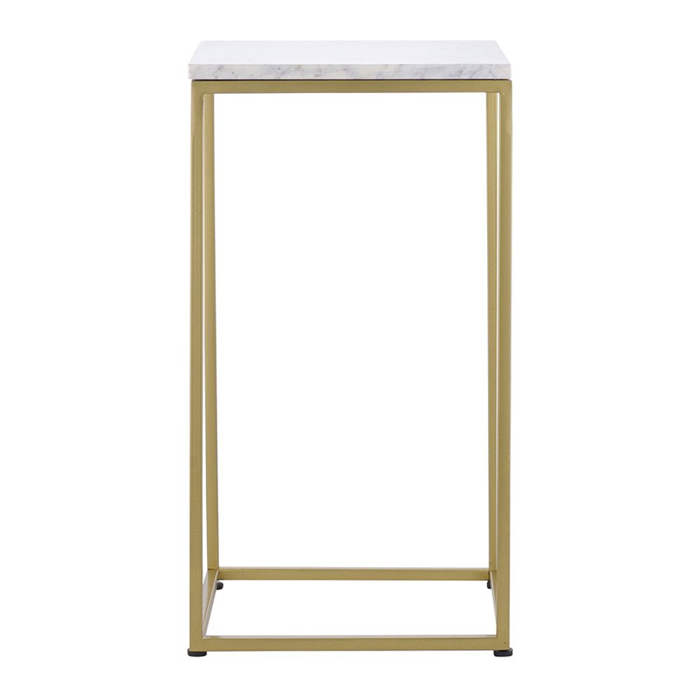 Набор из 2-х столиков Mayen Gold, белые/золотистые
