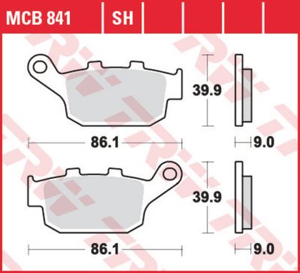 Колодки тормозные дисковые TRW MCB841