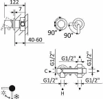 Смеситель для душа Cezares Leaf VDIM3-SS