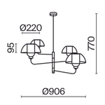 Подвесной светильник Maytoni Memory MOD177PL-04B