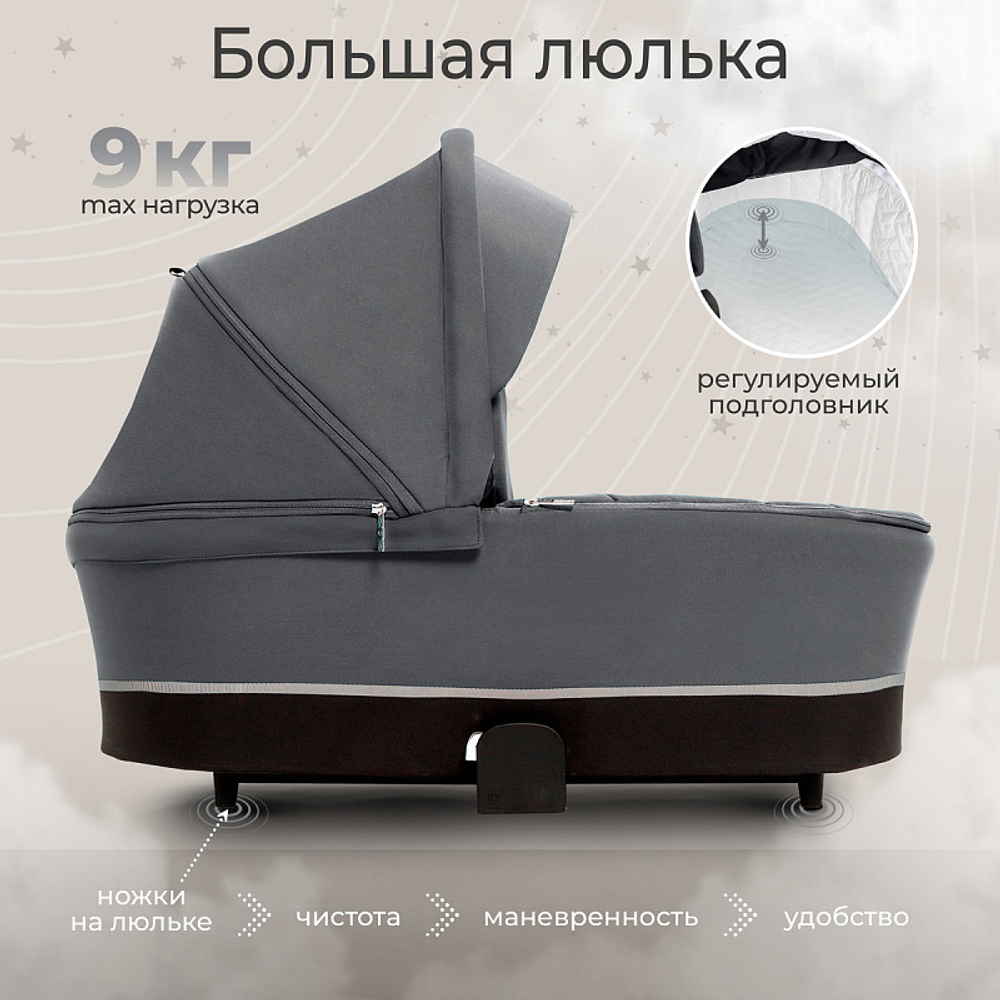 Детская коляска Sweet Baby Cupola New 3 в 1 Slate Grey