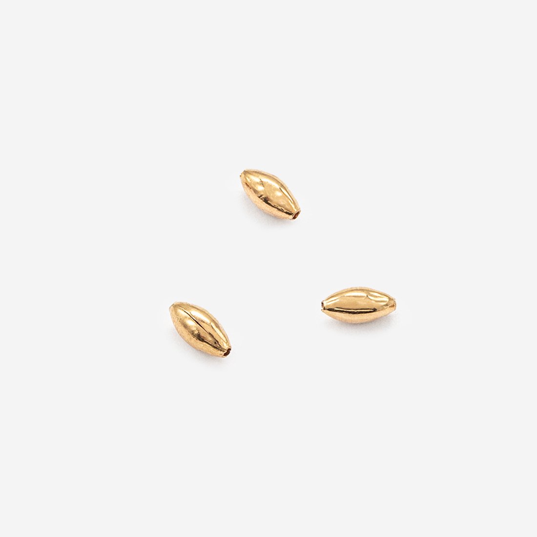 Бусина-разделитель "Рис" 6,3*3мм, позолота