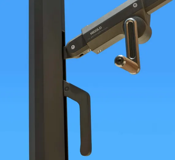 Зонт профессиональный Levia 3х3 м, антрацит, тортора. База и светильник в комплекте