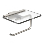 Держатель для туалетной бумаги с полкой WONZON & WOGHAND GRAFFITY, Брашированный никель (WW-9326-BN)