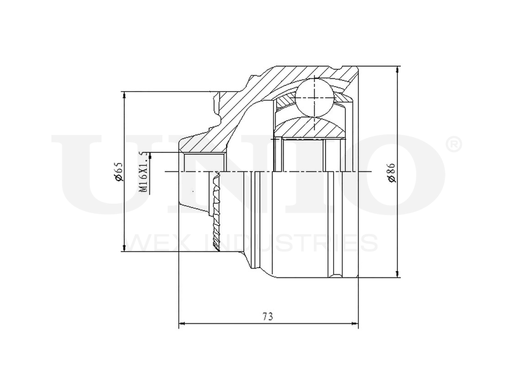 ШРУС внешний UNIO CVJ-20312