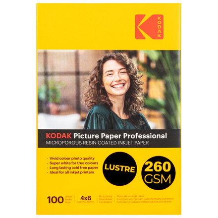 Фотобумага Kodak KPL46260 для струйной печати 4x6 Inkjet Paper Lustre 260 gsm 100 листов