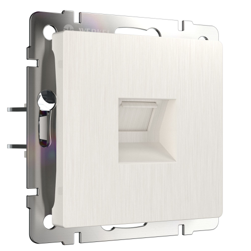 Телефонная розетка  RJ-11 (перламутровый рифленый) WL13-RJ-11