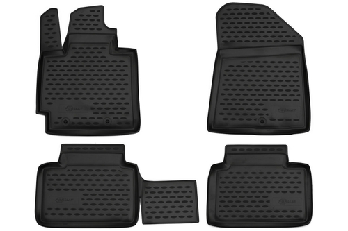Коврики в салон для KIA Soul (II, II рестайлинг) 2014-2019, 4 шт. (Повышенная устойчивость, повышенная износостойкость) FORMAT.25.49.210