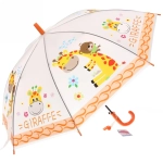 Зонт детский полуавтомат «Ultramarine - Весёлые зверята», микс 6 цветов, 8 спиц, d-98см, длина в слож. виде 65см