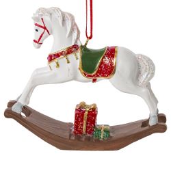GAEM Фигурка декоративная подвесная "Лошадка-качалка", L10 W2,5 H9 см, 3в.