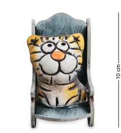 КоКо Шамель KK-708 Фигурка «Тигренок на кресле-качалке» шамот