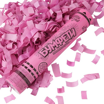 Хлопушка Бумфети 30см конф бум розовое