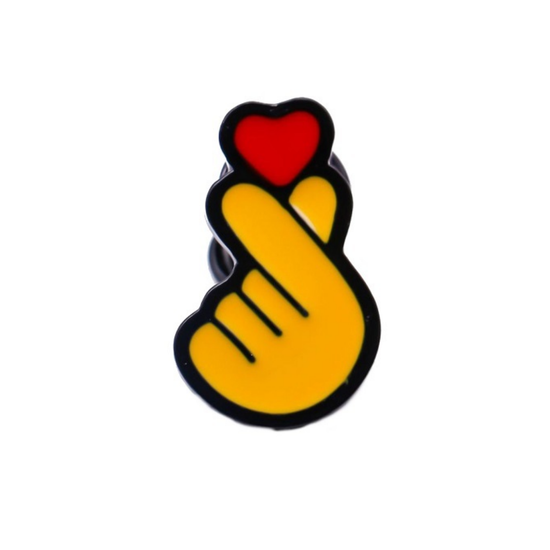 Значок металлический Сердечко, р-р 2,8х3,8см