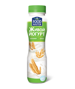 ЙОГУРТ ПИТЬЕВОЙ ЖИВОЙ ЗЛАКИ 1% 280ГР FOOD MASTER