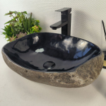 Раковина из речного камня RS-65431 45*34*15 0856