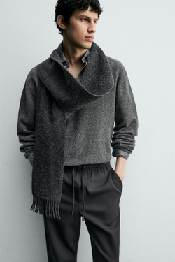 ZARA БРЮКИ-ДЖОГГЕРЫ NON IRON КОМФОРТНОЙ ПОСАДКИ, ЧЕРНЫЙ