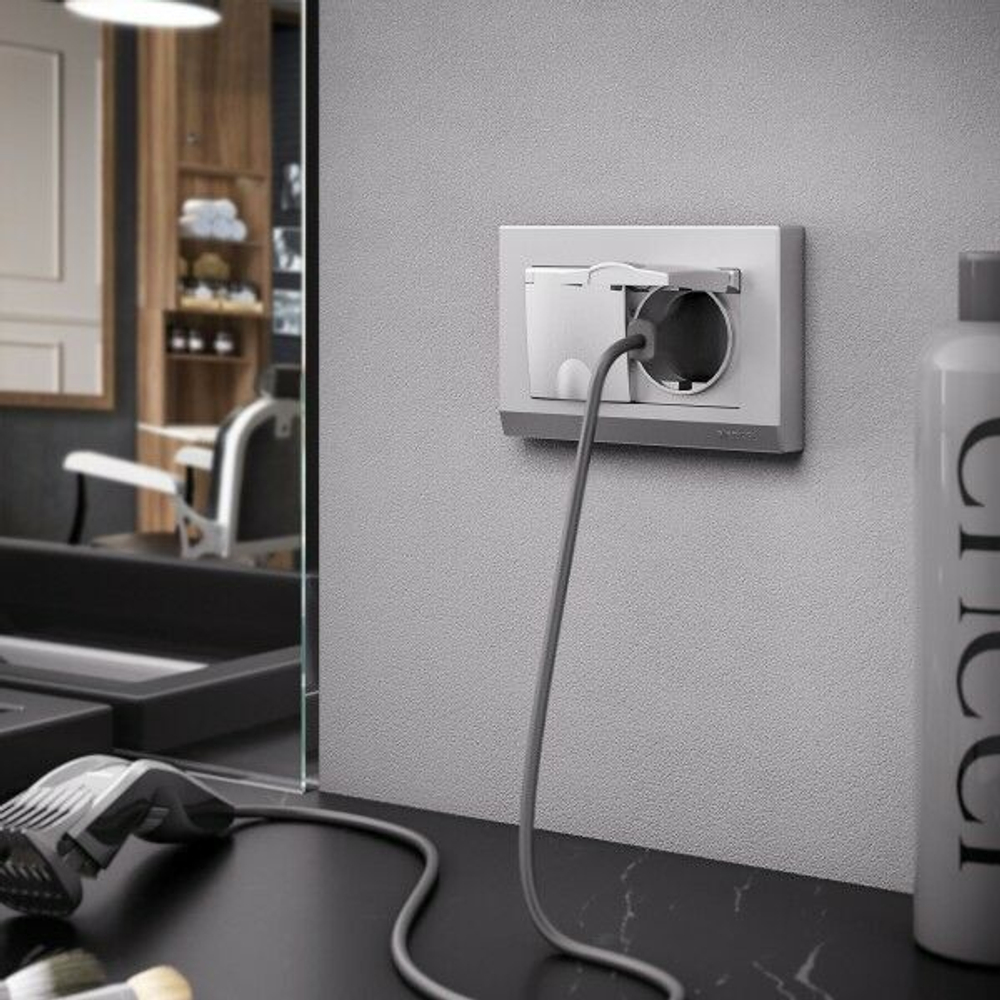 Рамка для двойной розетки Stark (серебряный)