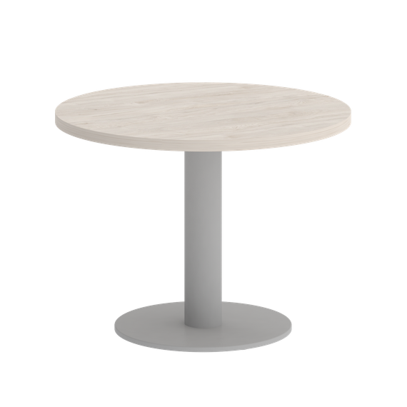 Home Office Стол журнальный круглый VR.SP-5-60.1G Денвер Светлый/Металл Серый 600*600*453