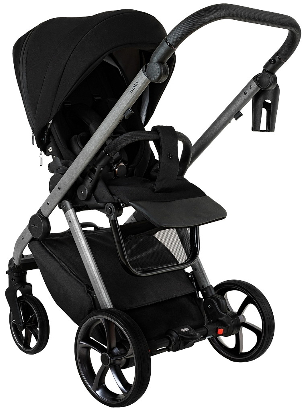 Детская коляска Pituso Sole 3 в 1 с автокреслом Santiso Pro Black PMPT/023 Black