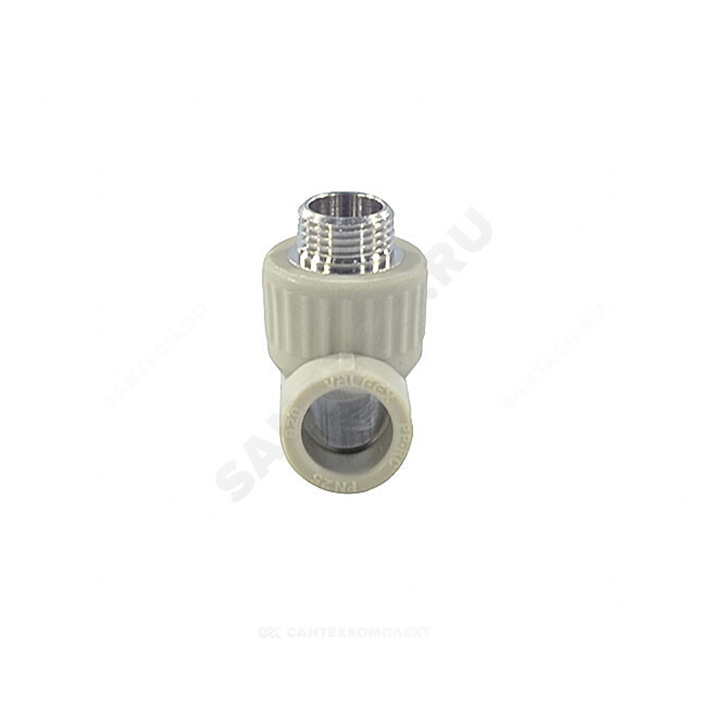 Тройник PP-R комбинированный серый Дн 32х3/4" НР VALFEX 10128132Г