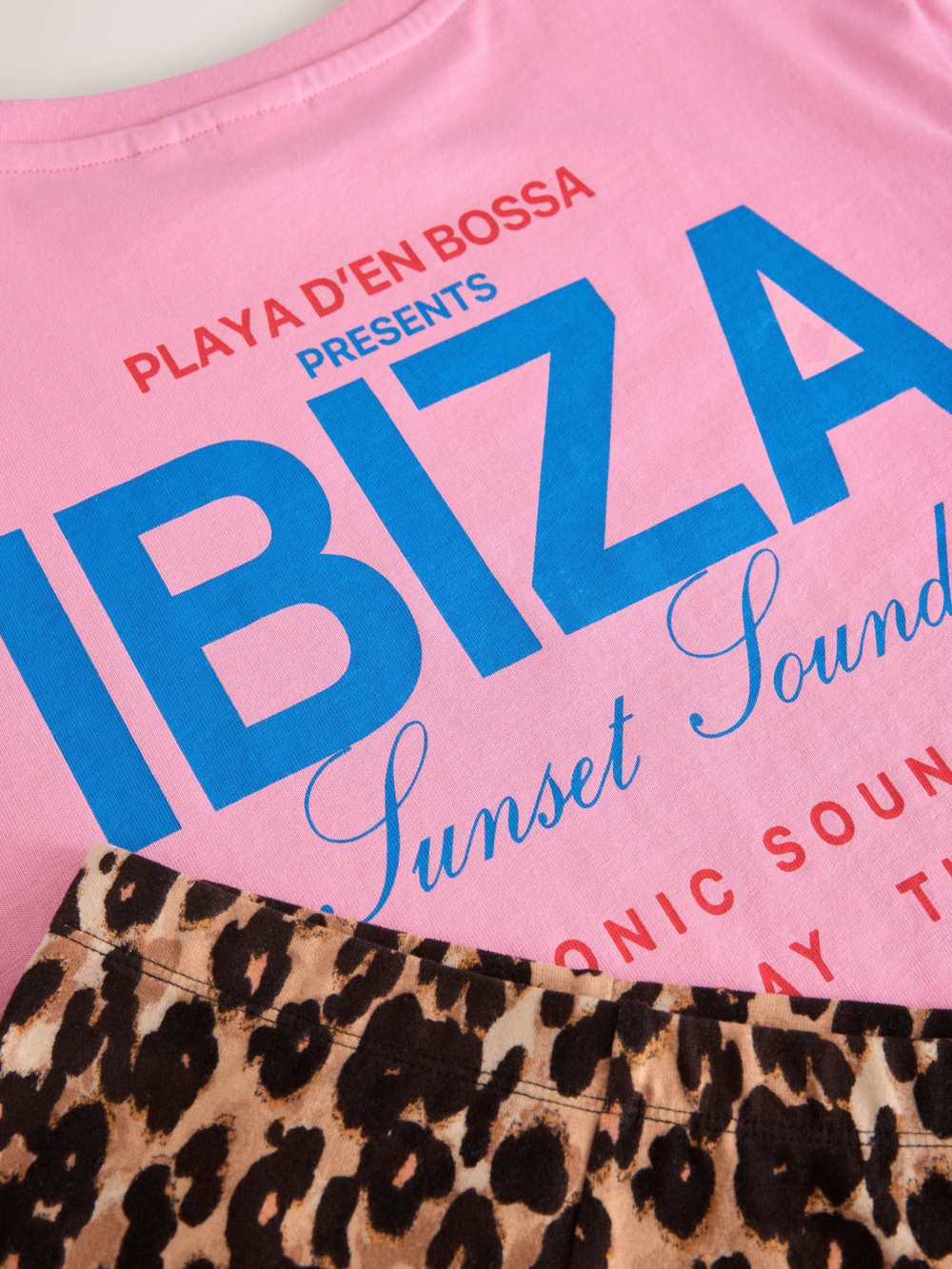 Футболка и шорты-велосипедки в комплекте для девочки Next AM0-411, Розовый, Коричневый