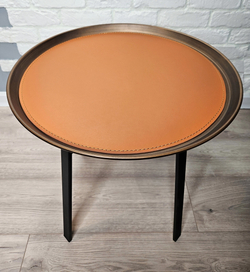 Стол кофейный Husk leather plate