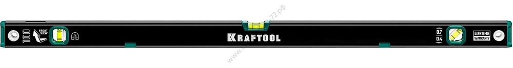 KRAFTOOL 1000 мм, усиленный профиль, с зеркальным глазком, магнитный уровень (34785-100)