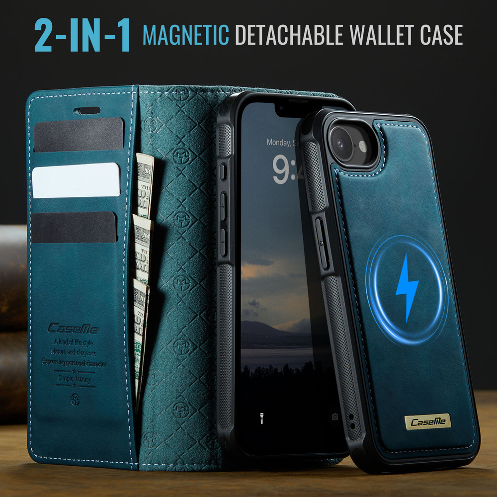 Чехол-кошелек CaseMe 2 in 1 MagSafe iPhone 16E
