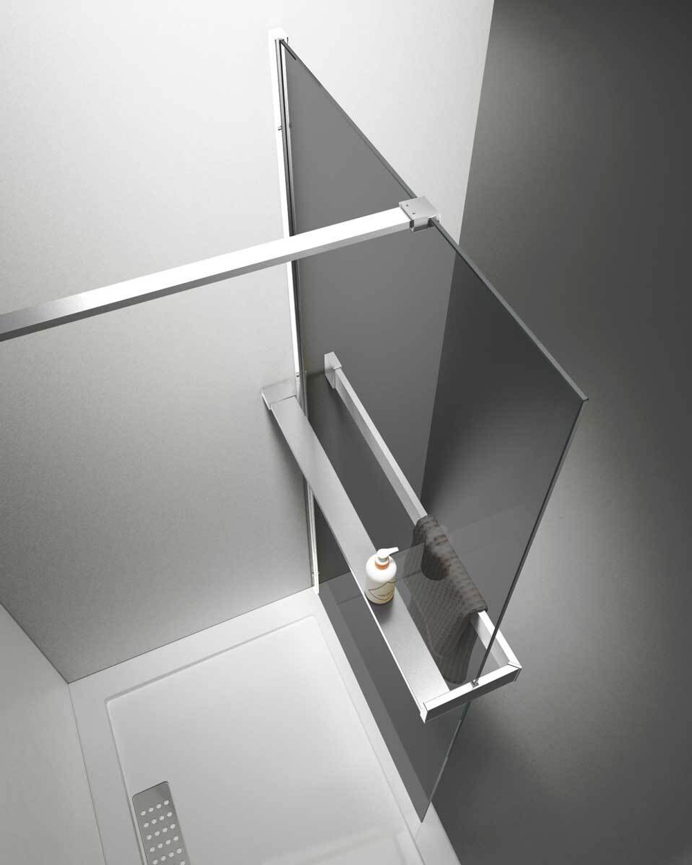 Душевая перегородка Walk-In HR VSW-4HR100CG, 1000*2000, хром, стекло тонированное