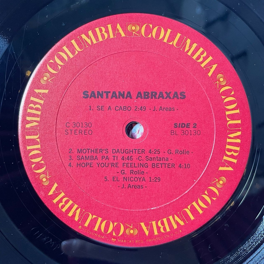 Винтажная виниловая пластинка LP Santana Abraxas (USA 1970) Oye Como Va