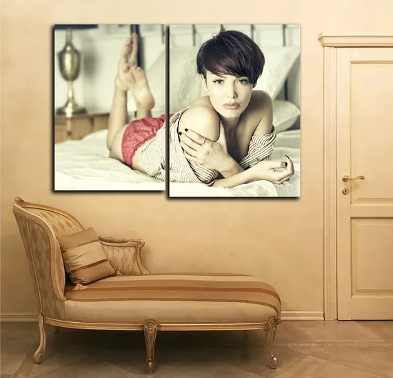 Модульная картина "Француженка"