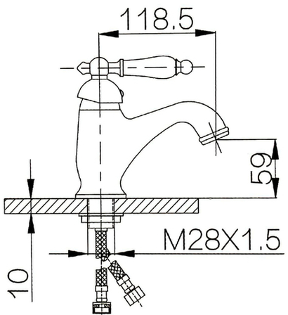 Hansen Смеситель для раковины H10077, хром