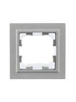 BRITE Рамка 1-местная IP44 РУ-1-БрА-44 алюминий IEK