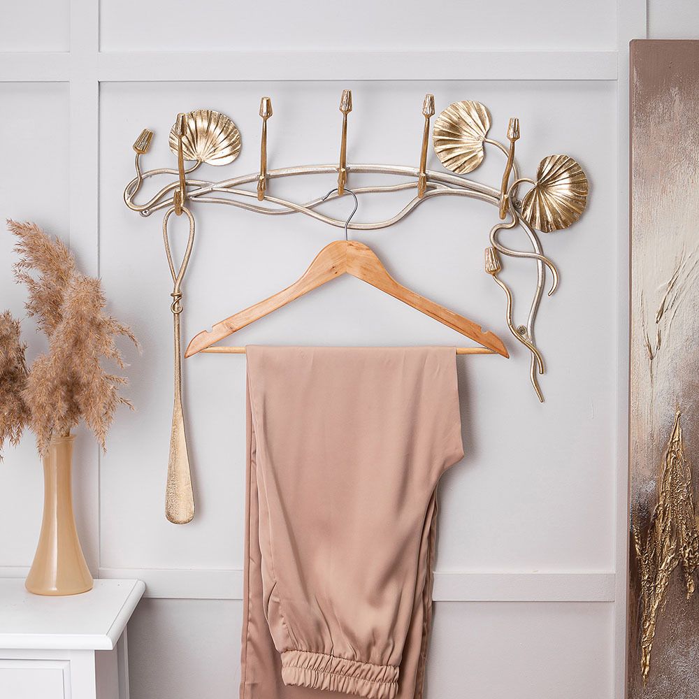 Вешалка настенная «Нимфея» (с 5-ю крючками) Айвори