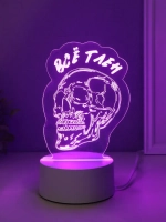 Светильник "Череп. Всё тлен" LED RGB от сети RISALUX 9,5х10,