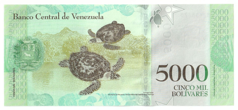 Venezuela, 5 000 Bolívares, 2017, UNC (Light Version)