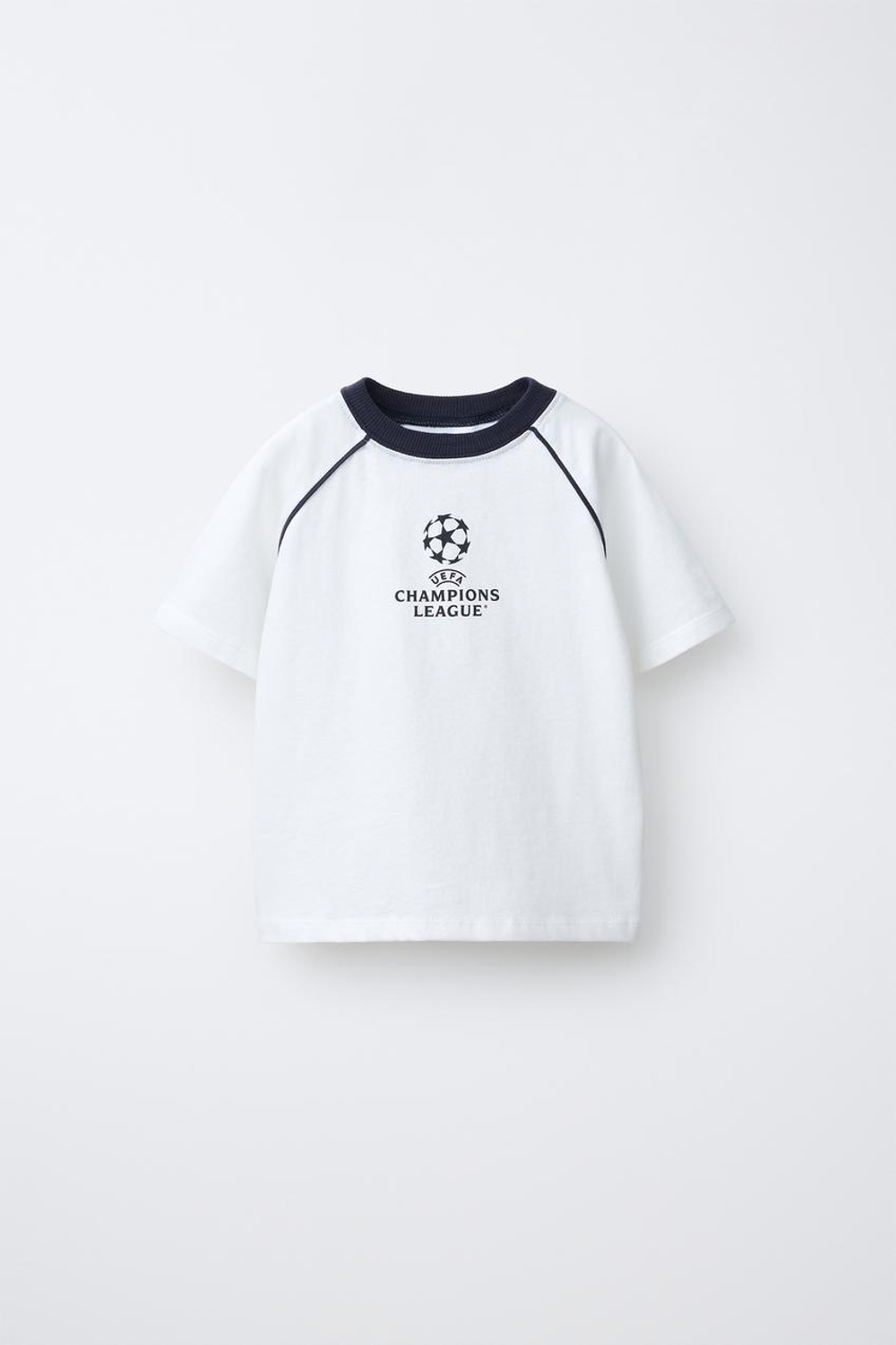 ZARA ФУТБОЛКА С ПРИНТОМ UEFA CHAMPIONS LEAGUE ®, БЕЛЫЙ