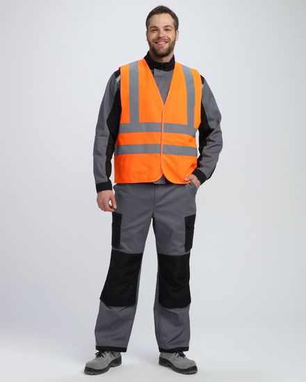 Жилет сигнальный "ProfLine Specialist" с карманами с 4 СОП (оранжевый)