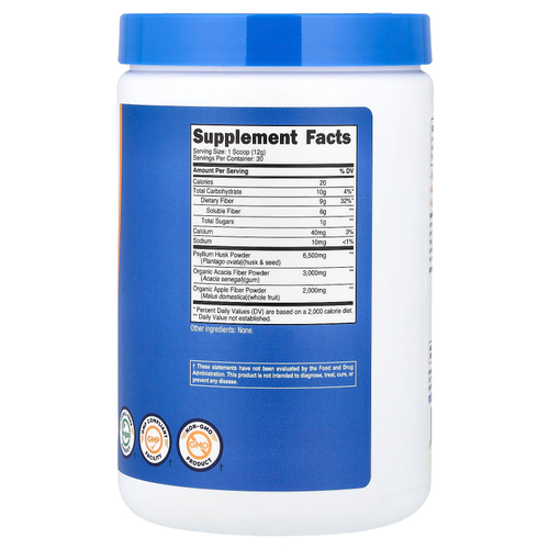 Nutricost, Растворимая клетчатка, без добавок, 345 г (12,3 унции)